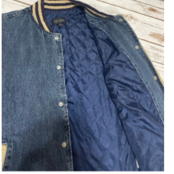 Pacsun Varsity Jacket. Denim and canvas varsity style jacket.  Size Smal… - Picture 4 of 6